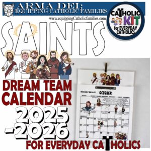 2025-2026 Saints Dream Team Vertical Calendar PDF