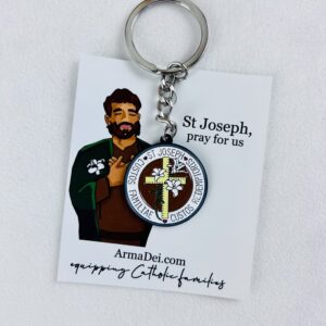 St Joseph Holy Medal Keychain