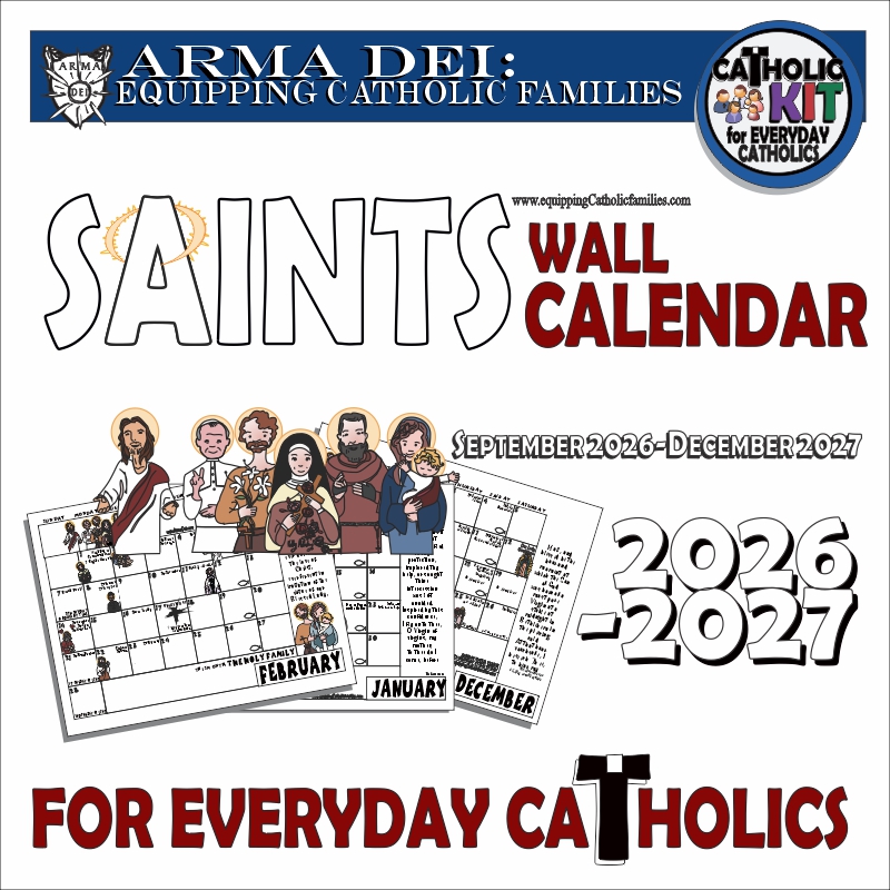 16 month Saints Wall Calendar PDF