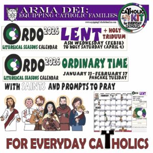 ORDO Liturgical Seasons Calendar FREEBIE